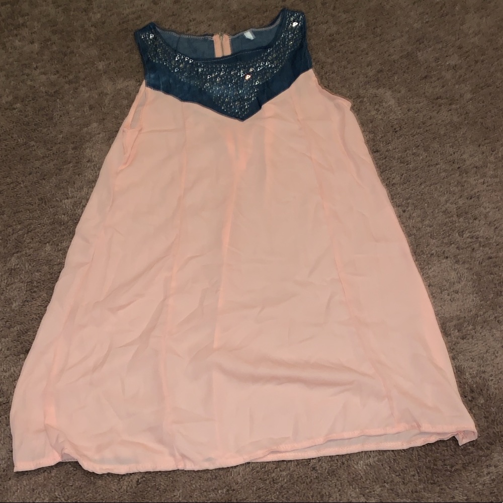Jean and pink dress; NWOT